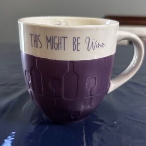 Purple and White Ceramic Mug